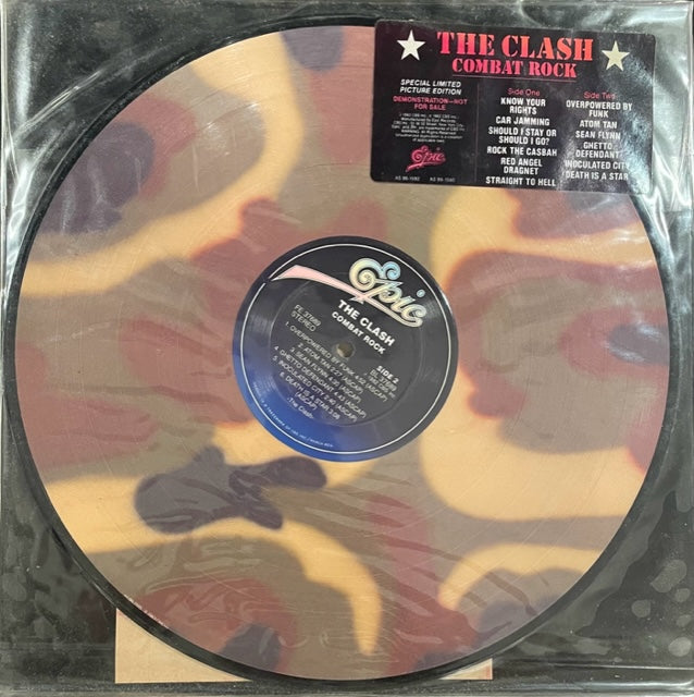 The Clash - Combat Rock Rare promo camo pic disc US' 83