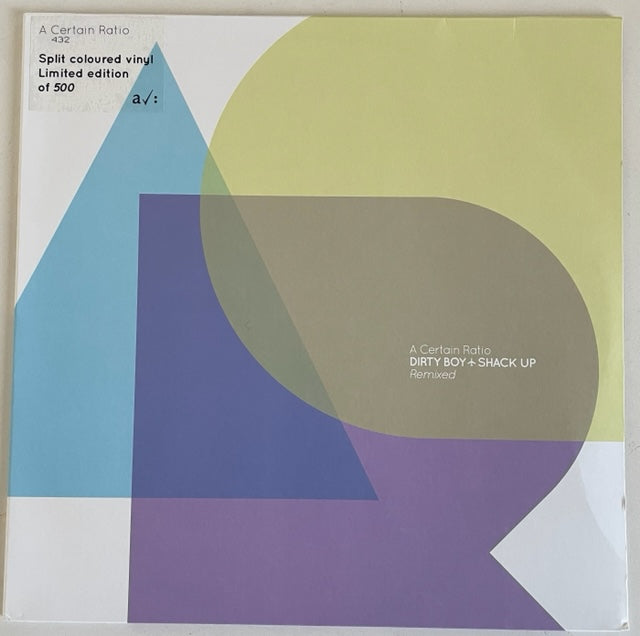 A Certain Ratio- Dirty Boy/ Shack Up Remixed Purple and Teal colored Vinyl UK'2019